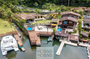 Mansao em ANGRA - 6 Suites com PISCINA, SAUNA, Churrasqueira e Deck PRIVATIVO - 100 metros da PRAIA - Comporta 16 Hospedes - Condominio PORTOGALO